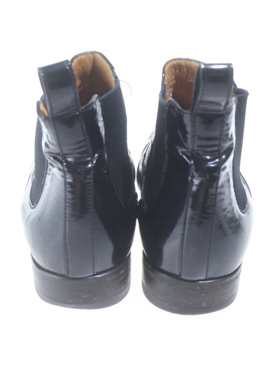 Gucci Side Gore Leather Short Boots Patent Shoes Black main image 5